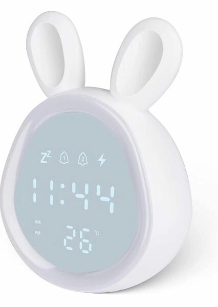目覚まし時計 ウサギ型 デジタル時計　ナイトライト 常夜灯 温度　時間表示