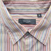 『マルチストライプ』Paul Smith LONDON ポールスミスロンドン 長袖シャツ ドレスシャツ メンズ Sサイズ マルチカラー 日本製 コットン素材_画像5