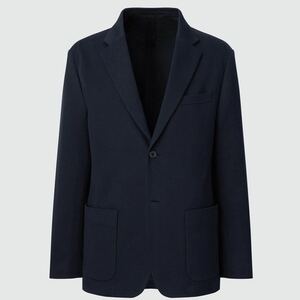 新品未使用タグ付 UNIQLO ユニクロ テーラード ジャケット Mサイズ コンフォート2Bジャケット＋ 黒 ブラック ジャージ素材 ストレッチ素材