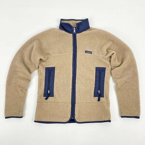 90's Patagonia パタゴニア レトロX 初期 PEFタグ付き Sサイズ フリースジャケット ボア カーディガン ナチュラル ベージュ系 [R13281]