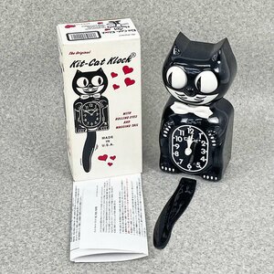 ジャンク品 Kit Cat Clock キットキャットクロック クラシックブラック/掛時計 Made In USA [F6607]