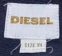 ディーゼル diesel フーディー パーカー 紺色　反射材　ロゴプリント 中古品　メンズ　美品_画像3
