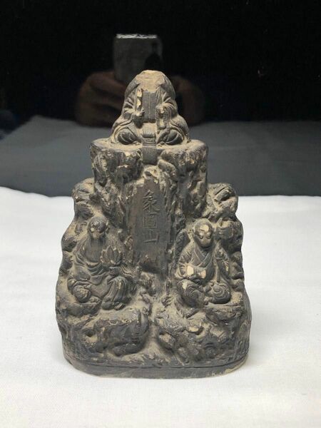 神像置物 江戸時代 泥塑像 古美術、骨董品