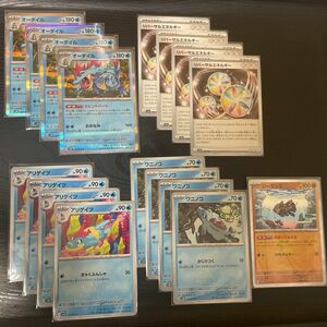 やま様専用　オーダイル　デッキセット　ワニノコ　アリゲイツ　ジーランス　リバーサルエネルギー ポケモンカード+なかよしポフィン