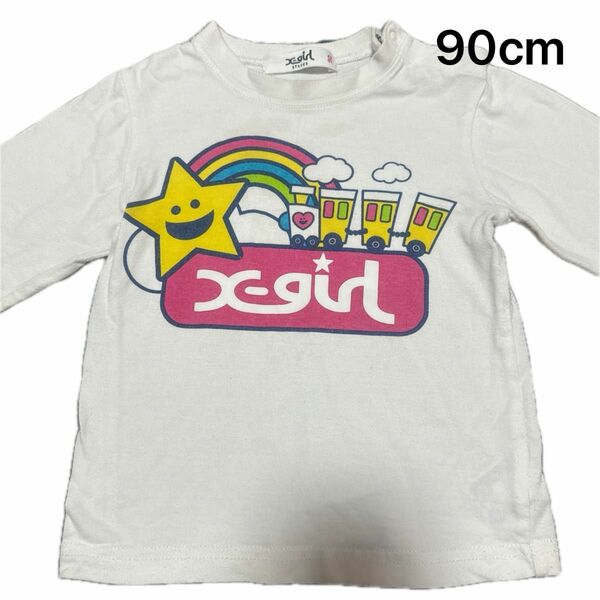 x-girl Tシャツ 半袖 90cm ホワイト 保育園着