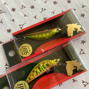 新品未開封2個セット メジャークラフト ファインテールエデン Eden 50H GREEN GOLD YAMAME GOLD CHART YAMAME 50mm 5.5gの画像2