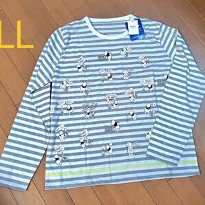 新品　プーさん　長袖Tシャツ　ロンT　ディズニー　 ボーダーTシャツ　L　LL