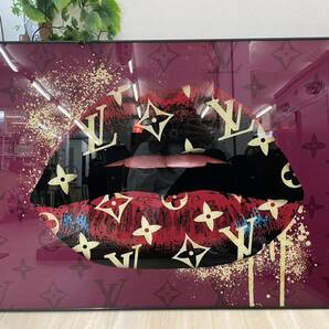 オマージュアート　アートパネル　ブランド　アート　絵画　絵　ポスター　壁掛け　Louis Vuitton　ヴィトン デザイン LIP リップ ブランド