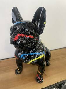 置物　ブルドッグ　ブルドック　カラフル　POP　オブジェ　ブラック　アート　犬　イヌ　いぬ　芸術的　現代アート　シンプル　モダン