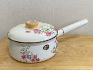 IH correspondence!* new goods [ Fuji horn low ] enamelled 19cm single-handled pot (2.2L)*