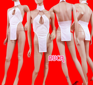 * hand made *.. slit! genuine . white . ultra Mini ho ruta- One-piece 