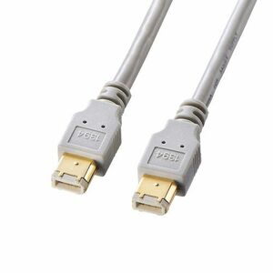 IEEE1394ケーブル 6pin-6pin 0.3m ライトグレー FireWire KE-1394-03K サンワサプライ 送料無料 新品