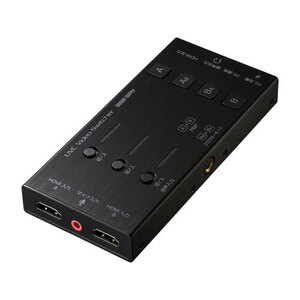 HDMIキャプチャー 2入力・スイッチャー付き 2台のHDMI映像を切替えて、配信・録画できる USB-CVHDUVC5 サンワサプライ 送料無料 新品