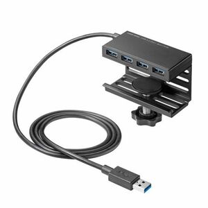 クランプ固定式 USB3.2 Gen1 4ポートハブ USB-3H434BK サンワサプライ 送料無料 メーカー保証 新品