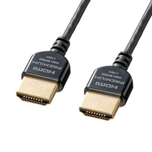  premium HDMI cable super slim type 1.8m 4K/60Hz HDR correspondence,.. small 3.2mm( outer diameter ) Sanwa Supply KM-HD20-PSS18 free shipping new goods 