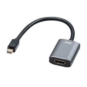 ミニDisplayPort-HDMI 変換アダプタ HDR対応 ブラック 15cm サンワサプライ AD-MDPHDR01 送料無料 新品