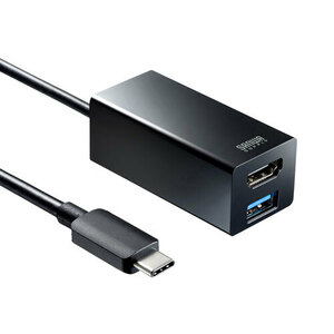 USB Type-Cハブ付き HDMI変換アダプタ Type-CポートをHDMIに変換する機能を搭載 サンワサプライ USB-3TCH35BK 送料無料 新品