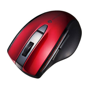  quiet sound Bluetooth blue LED mouse 5 button overwhelming grip feeling [SUPER GRIP] red MA-BTBL167R Sanwa Supply free shipping new goods 