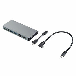 USB Type-C ドッキングハブ（VGA・HDMI・LANポート・カードリーダー搭載） サンワサプライ USB-3TCH13S2 新品 送料無料