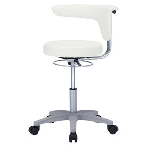 病院向け丸椅子 W525×D525×H685～815×SH455～585mm SNC-HP3VW2 （ホワイト）