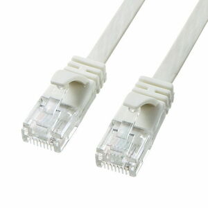  category 6A Flat LAN cable white 3m tab breaking prevention with cover 10G bit i-sa net correspondence Sanwa Supply KB-FL6A-03W new goods free shipping 