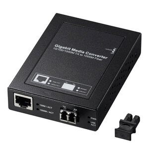 光メディアコンバータ（ギガビット、シングルモード） サンワサプライ LAN-EC212RL10 新品 送料無料