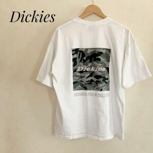 Dickies ディッキーズ カモフラージュ柄 白 Tシャツ バックプリント