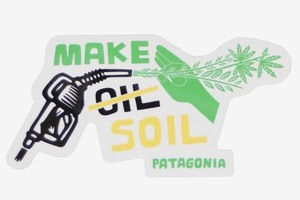 パタゴニア メイク ソイル ステッカー 光沢 Patagonia MAKE SOIL STICKER HEMP ヘンプ 大麻 オイル シール デカール ネコポス 新品