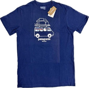 訳有 海外限定 パタゴニア M フィッツロイ サーフバン LW コットン Tシャツ プサン 韓国 紺 PATAGONIA FITZROY VAN BUSAN CNY 店舗 釜山