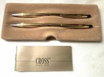 ◆　クロス 【CROSS】 クラシックセンチュリー　ボールペン　シャープペンセット　1/20　10KTゴールド　◆_画像1