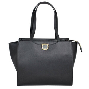 Ferragamo Bag Ladies Ferragamo Tote Bag Ganchini кожа Black 213935