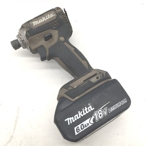 △△ MAKITA マキタ 18Ｖ　インパクトドライバ　BL1860B付 充電回数65回 TD171D ブラウン 傷や汚れあり