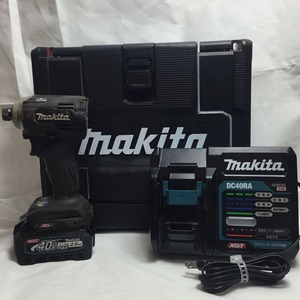 ΘΘ MAKITA マキタ インパクトドライバ 40v 充電器・充電池2個・ケース付 程度B TD001GRDX ブラック やや傷や汚れあり