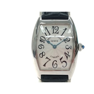 ▼▼ FRANCK MULLER レディース 腕時計 クオーツ トノー カーベックス ベルト社外品 1752QZ やや傷や汚れあり