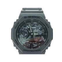 ▼▼ CASIO カシオ メンズ腕時計 クオーツ デジアナウォッチ G-SHOCK Gショック 八角形フォルム カモフラ柄 GA-2100CA やや傷や汚れあり_画像1