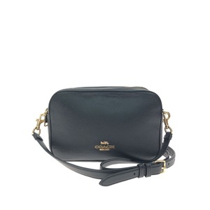 ▼▼ COACH コーチ レディース ショルダーバッグ 斜め掛け アウトレット ぺブルドレザー ハングタグ欠品 F39856 ブラック やや傷や汚れあり