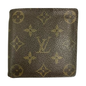 ## LOUIS VUITTON ルイヴィトン 2つ折り財布 モノグラム ポルトフォイユ・マルコ ジャンク品 M61675 ブラウン 全体的に状態が悪い