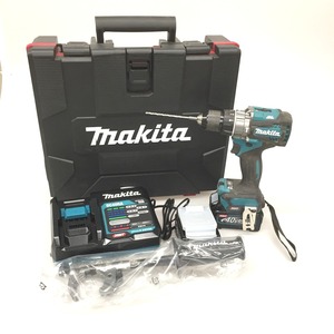 △△ MAKITA マキタ ドライバドリル 充電器・充電池2個・ケース付 HP001GRDX ブルー 40v やや傷や汚れあり