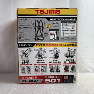 ＊＊ TAJIMA タジマ 新規格対応　フルハーネス　Lサイズ　ランヤード一体型　セグネス501　ライト付き SEGNES501L ブラック 未使用に近い