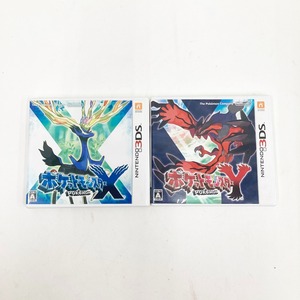 〇〇 Nintendo ニンテンドウ ３DS ゲームソフト ポケットモンスター X Y 2本組 やや傷や汚れあり