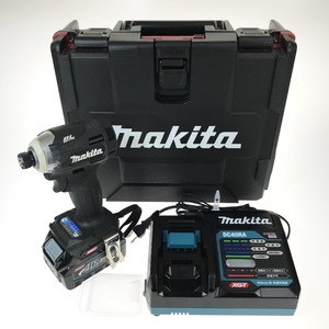 ## MAKITA マキタ 40V 充電式インパクトドライバ TD001GRDX ブラック 充電器・充電池1個・ケース付 やや傷や汚れあり