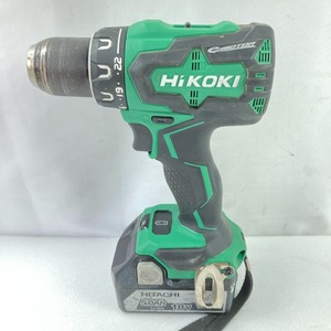 ＊＊ HiKOKI ハイコーキ 18V 13mm コードレスドライバドリル バッテリ1個付属 ※充電器なし DS18DBSL グリーン 傷や汚れあり