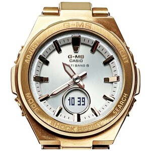 ☆☆ CASIO カシオ Baby-G MSG-W200DG-4AJF ピンクゴールド×ホワイト 電波ソーラー デジアナ レディース 腕時計 やや傷や汚れあり