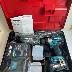 ♭♭ MAKITA マキタ 40Ｖ　充電式ドライバドリル　付属品完備　【未使用品】 DF001GRDX ブルー 未使用に近い