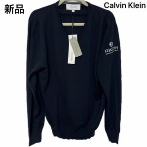 ★新品★Calvin Klein ニットセーター　サマーニット　ゴルフウェア　ブルガリア製