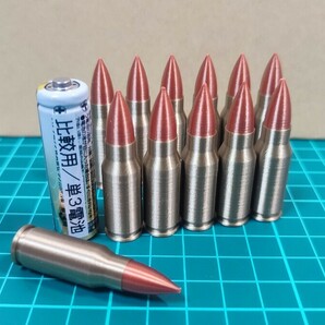 7.92x33mm Kurz 鉄薬莢ラッカー塗装風 ダミーカート 12個セット【送料無料】(検) クルツ 7.9mmK 8x33 Polte StG44 StG45 の画像1