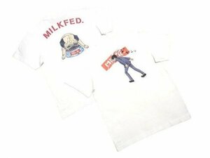 レア☆極美品☆MILK FED×宇宙兄弟☆ムッタ アポ☆Tシャツ 2枚セット サイズM ミルクフェド 漫画 南波六太 APO レディース ミセス コラボ