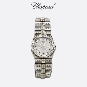 ショパール Chopard サンモリッツ ダイヤベゼル K18WG メンズ 腕時計 クォーツ ダイヤ文字盤 25/2676-1【中古】