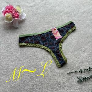 新品　エロセクシー 可愛い　グリーン　花柄　フラワー　愛されちゃう　Tバック　パンツ タンガ ショーツ