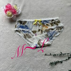 新品　エロセクシー　可憐　ホワイト　フラワー　花柄　レース　シースルー sexy パンツ　ショーツ　レディース下着